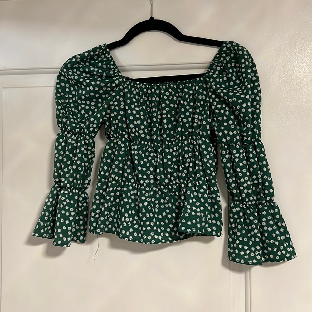 Green Crop Top